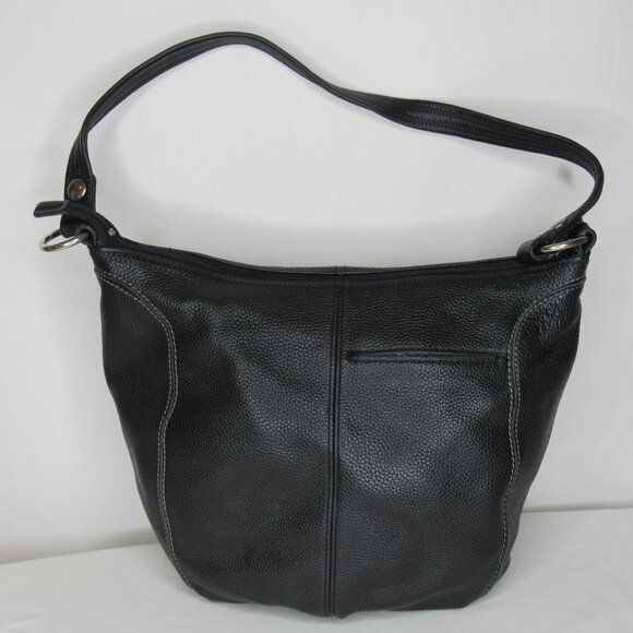 The Sak Black Pebbled Leather Hobo Style Shouder Bag Purse - Picture 4 of 9